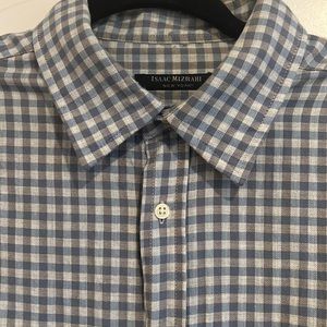 Isaac Mizrahi | (16 34/35) Men’s Slim Fit Checkered Button Down Shirt